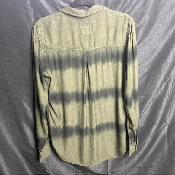 Rails Olive and Black Tie-Dye Button Down Shirt - Picture 5 of 11